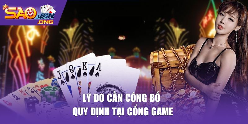 Lý do sân chơi cần công bố quy định